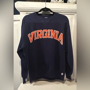 Vintage Virginia Cavaliers College Crew Neck Sweatshirt Large Navy Blue 90s